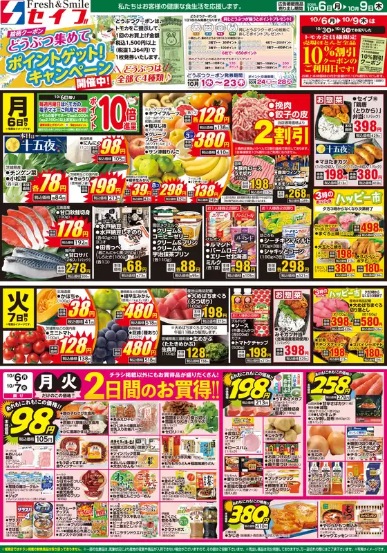 守山市でのセイブのカタログ | 私たちの最高の掘り出し物 | 2025-10-06T00:00:00.000Z - 2025-10-20T00:00:00.000Z