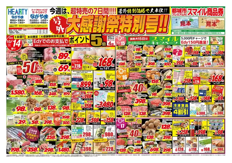 HEARTYながやま 都城のチラシ