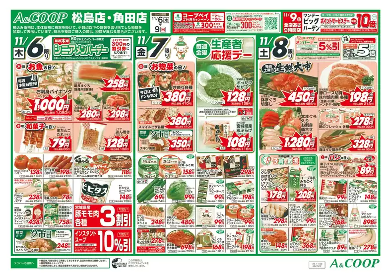 鳳珠郡でのみやぎ生活協同組合のカタログ | 割引とプロモーション | 2025-11-06T00:00:00.000Z - 2025-11-09T00:00:00.000Z