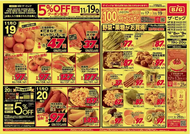 成田市でのザ・ビッグのカタログ | 現在の特別プロモーション | 2025-11-19T00:00:00.000Z - 2025-11-20T00:00:00.000Z