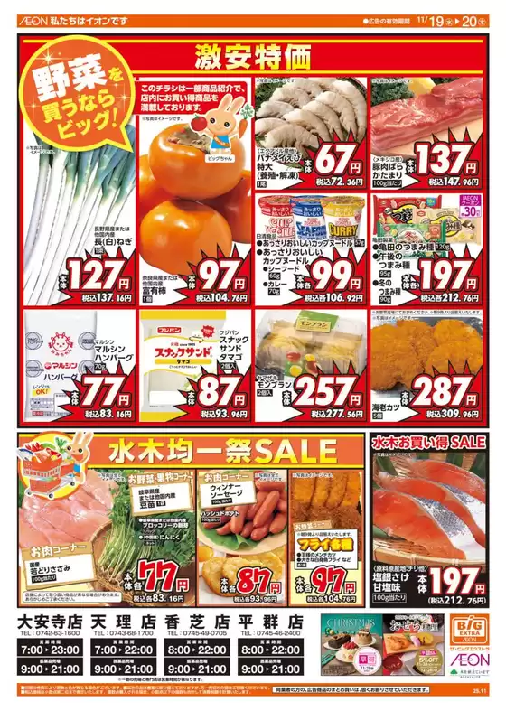 成田市でのザ・ビッグのカタログ | 現在の取引とオファー | 2025-11-19T00:00:00.000Z - 2025-11-20T00:00:00.000Z