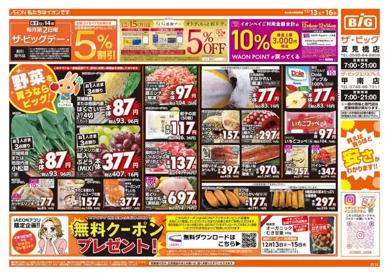 和泉市でのザ・ビッグのカタログ | 現在の特別プロモーション | 2025-12-13T00:00:00.000Z - 2025-12-16T00:00:00.000Z