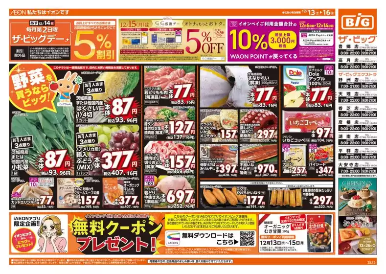 和泉市でのザ・ビッグのカタログ | 割引とプロモーション | 2025-12-13T00:00:00.000Z - 2025-12-16T00:00:00.000Z