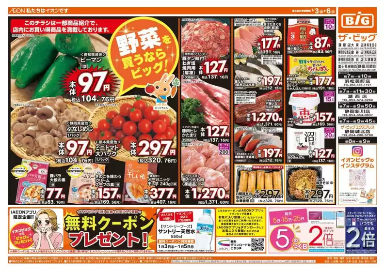 武蔵野市でのザ・ビッグのカタログ | 掘り出し物ハンターのためのオファー | 2026-01-03T00:00:00.000Z - 2026-01-06T00:00:00.000Z