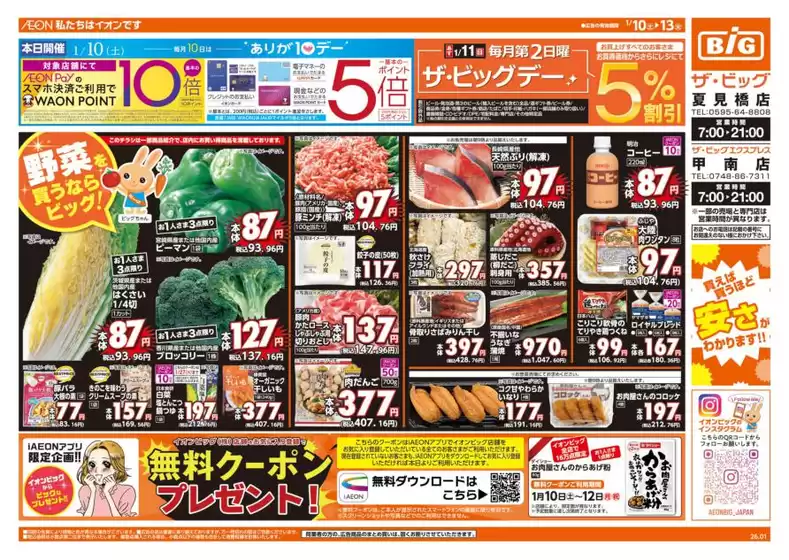 ザ・ビッグのカタログ | すべての人のための魅力的な特別オファー | 2026-01-10T00:00:00.000Z - 2026-01-13T00:00:00.000Z