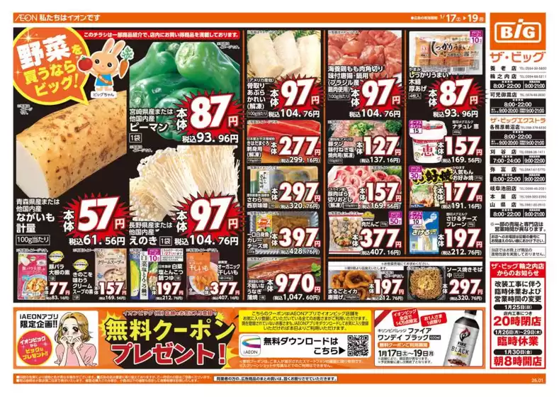 光市でのザ・ビッグのカタログ | 現在の特別プロモーション | 2026-01-17T00:00:00.000Z - 2026-01-19T00:00:00.000Z