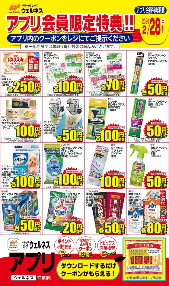 岐阜市でのウェルネスのカタログ | 21228 ウェルネスアプリクーポンチラシ | 2026-01-31T00:00:00.000Z - 2026-02-28T00:00:00.000Z