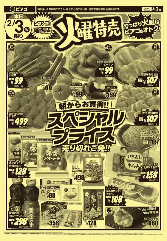 豊橋市でのピアゴのカタログ | あなたのための特別オファー | 2026-02-02T00:00:00.000Z - 2026-02-04T00:00:00.000Z