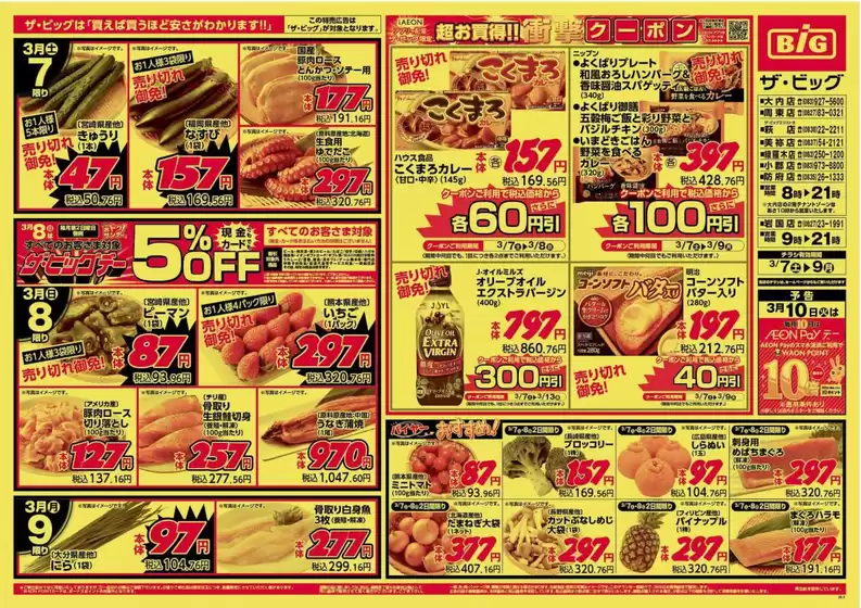 東大阪市でのザ・ビッグのカタログ | 豊富なオファーの選択 | 2026-03-07T00:00:00.000Z - 2026-03-09T00:00:00.000Z