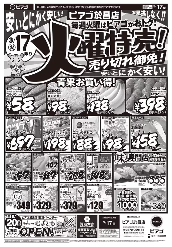 文京区でのピアゴのカタログ | 3月17日(火)限り | 2026-03-16T00:00:00.000Z - 2026-03-17T00:00:00.000Z