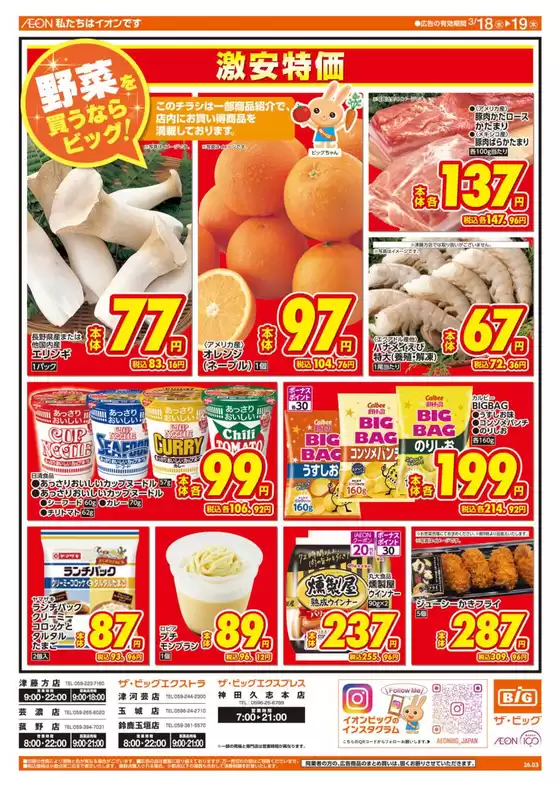 南相馬市でのザ・ビッグのカタログ | 割引とプロモーション | 2026-03-18T00:00:00.000Z - 2026-03-19T00:00:00.000Z