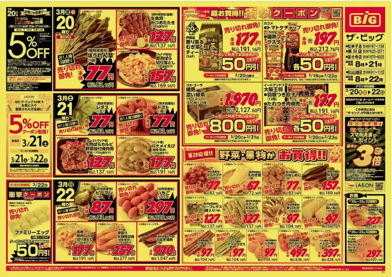 岡崎市でのザ・ビッグのカタログ | 豊富なオファーの選択 | 2026-03-20T00:00:00.000Z - 2026-03-22T00:00:00.000Z