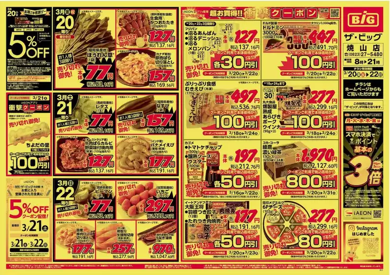 岡崎市でのザ・ビッグのカタログ | 私たちのお客様のための排他的な取引 | 2026-03-20T00:00:00.000Z - 2026-03-22T00:00:00.000Z