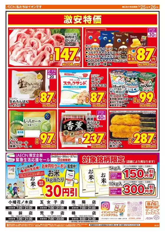 静岡市でのザ・ビッグのカタログ | 現在の取引とオファー | 2026-03-25T00:00:00.000Z - 2026-03-26T00:00:00.000Z