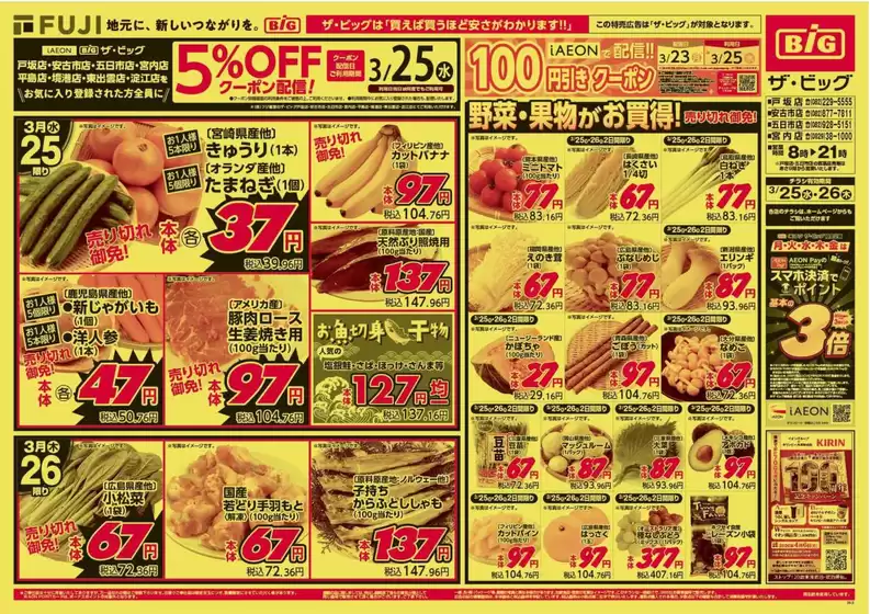 石巻市でのザ・ビッグのカタログ | すべての人のための魅力的な特別オファー | 2026-03-25T00:00:00.000Z - 2026-03-26T00:00:00.000Z