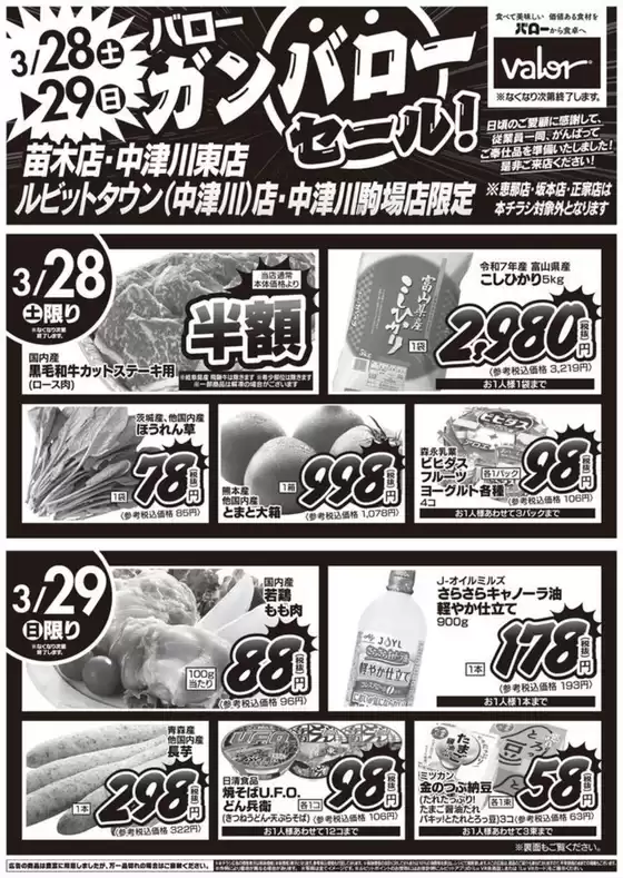 練馬区でのバローのカタログ | 2026/3/28(土)-2026/3/29(日)　特別セール | 2026-03-28T00:00:00.000Z - 2026-03-29T00:00:00.000Z