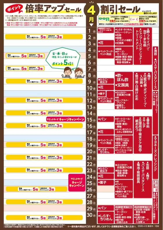 福島市でのサミットのカタログ | 選ばれた製品の素晴らしい割引 | 2026-03-31T00:00:00.000Z - 2026-04-30T00:00:00.000Z