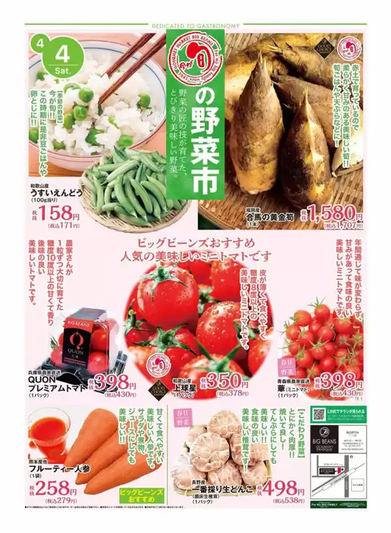 ビッグビーンズのカタログ | ノース店 | 2026-04-04T00:00:00.000Z - 2026-04-04T00:00:00.000Z