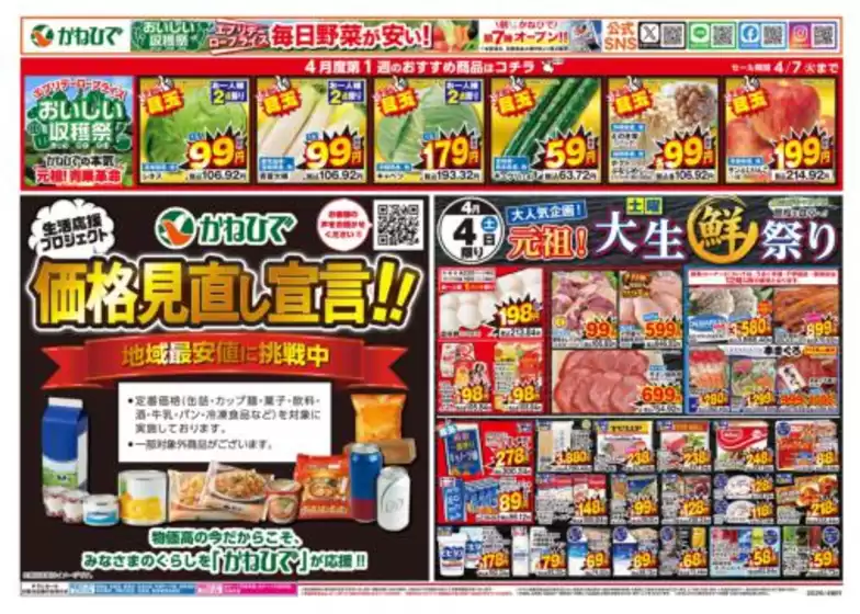 タウンプラザかねひでのカタログ | タウンプラザかねひで チラシ | 2026-04-04T00:00:00.000Z - 2026-04-05T00:00:00.000Z