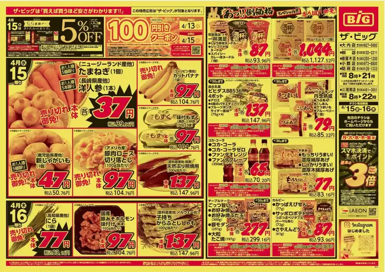 ザ・ビッグのカタログ | 私たちのお客様のための排他的な取引 | 2026-04-15T00:00:00.000Z - 2026-04-16T00:00:00.000Z