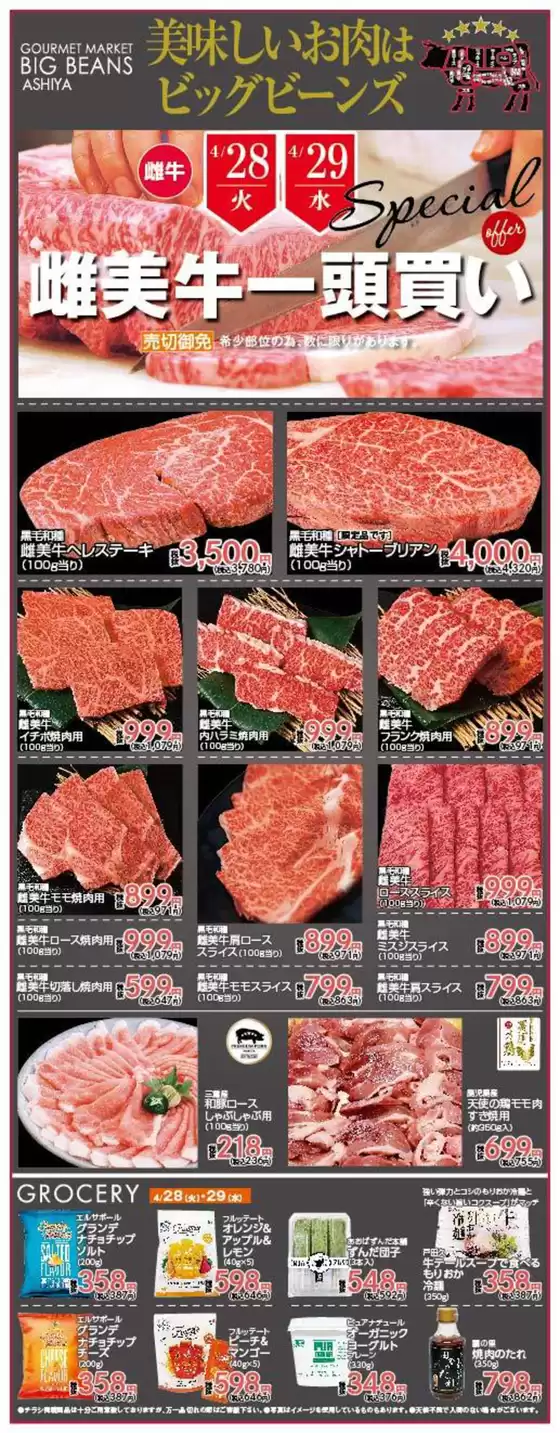 ビッグビーンズのカタログ | 芦屋店 | 2026-04-28T00:00:00.000Z - 2026-04-29T00:00:00.000Z