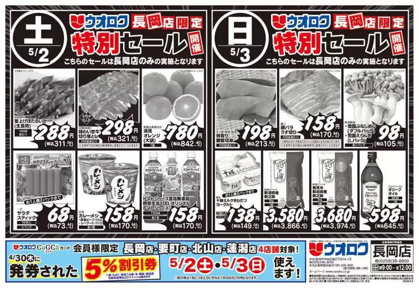 ウオロクのカタログ | 豊富なオファーの選択 | 2026-05-02T00:00:00.000Z - 2026-05-03T00:00:00.000Z