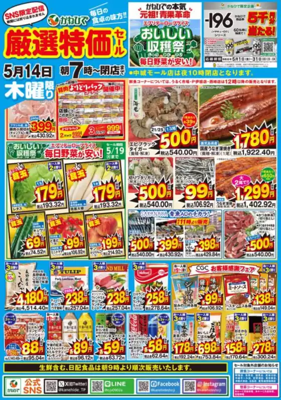 タウンプラザかねひでのカタログ | タウンプラザかねひで チラシ | 2026-05-14T00:00:00.000Z - 2026-05-14T00:00:00.000Z