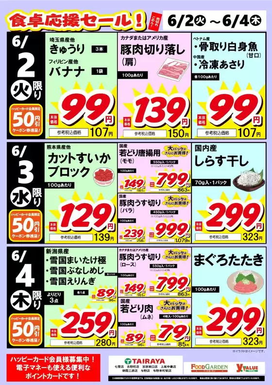 たいらやのカタログ | 豊富なオファーの選択 | 2026-06-20T00:00:00.000Z - 2026-07-04T00:00:00.000Z