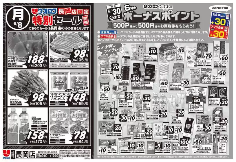 ウオロクのカタログ | 選ばれた製品の素晴らしい割引 | 2026-06-08T00:00:00.000Z - 2026-06-30T00:00:00.000Z