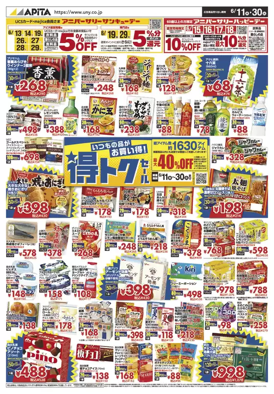 アピタのカタログ | 現在の特別プロモーション | 2026-06-10T00:00:00.000Z - 2026-06-30T00:00:00.000Z