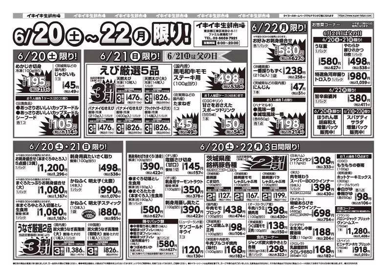 タイヨーのカタログ | 選ばれた製品の素晴らしい割引 | 2026-06-20T00:00:00.000Z - 2026-06-22T00:00:00.000Z