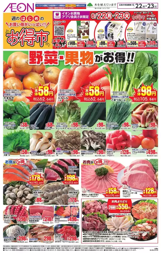 江南市でのイオンのカタログ | 掘り出し物ハンターのための素晴らしいオファー | 2026-06-21T00:00:00.000Z - 2026-06-23T00:00:00.000Z