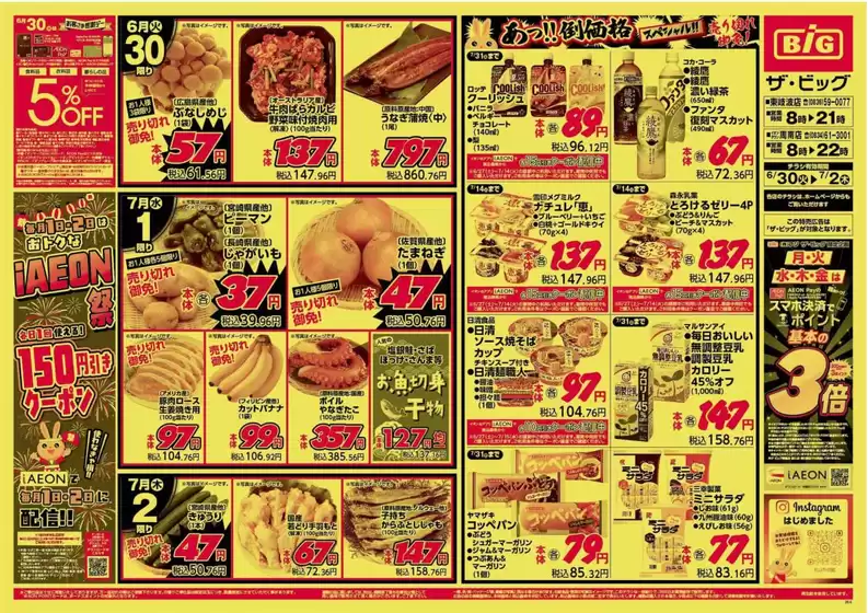 イオンのカタログ | 排他的な取引と掘り出し物 | 2026-06-30T00:00:00.000Z - 2026-07-02T00:00:00.000Z