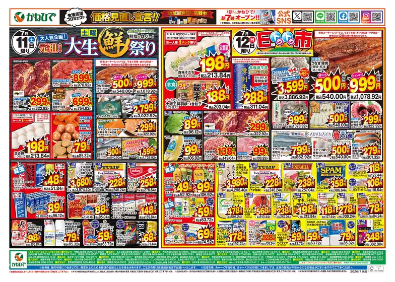 タウンプラザかねひでのカタログ | 排他的な取引と掘り出し物 | 2026-07-11T00:00:00.000Z - 2026-07-12T00:00:00.000Z