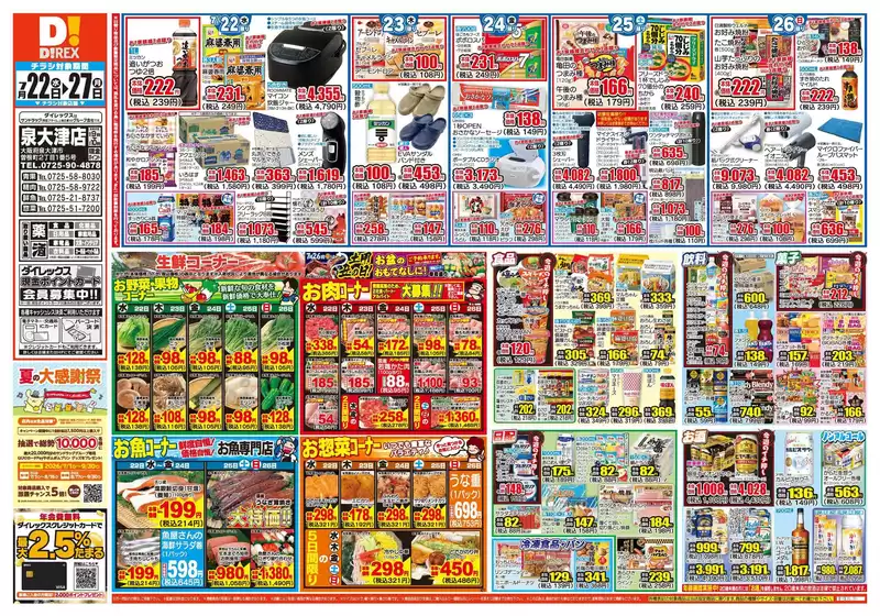 柏原市でのダイレックスのカタログ | 現在の掘り出し物とオファー | 2026-07-22T00:00:00.000Z - 2026-08-05T00:00:00.000Z