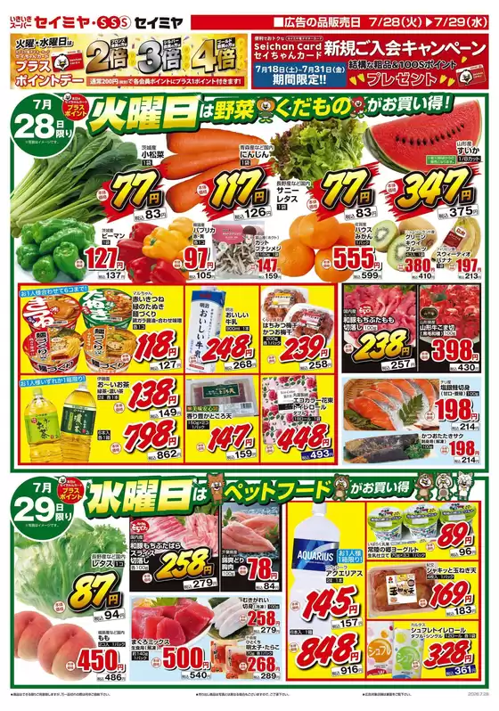 セイミヤのカタログ | 魅力的なオファーを発見する | 2026-07-28T00:00:00.000Z - 2026-07-29T00:00:00.000Z