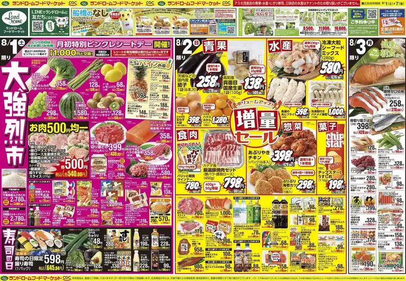 鹿嶋市でのランドロームのカタログ | ランドローム チラシ | 2026-08-01T00:00:00.000Z - 2026-08-03T00:00:00.000Z