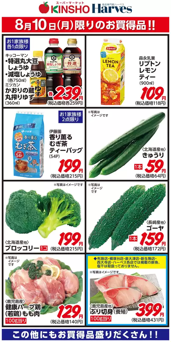 ハーベスのカタログ | 8/10限りのお買得品！ | 2026-08-09T00:00:00.000Z - 2026-08-10T00:00:00.000Z