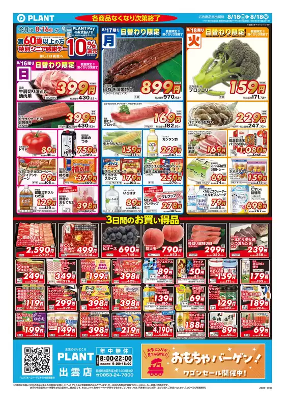 スーパーセンタープラントのカタログ | すべてのお客様のためのトップディール | 2026-08-16T00:00:00.000Z - 2026-08-18T00:00:00.000Z