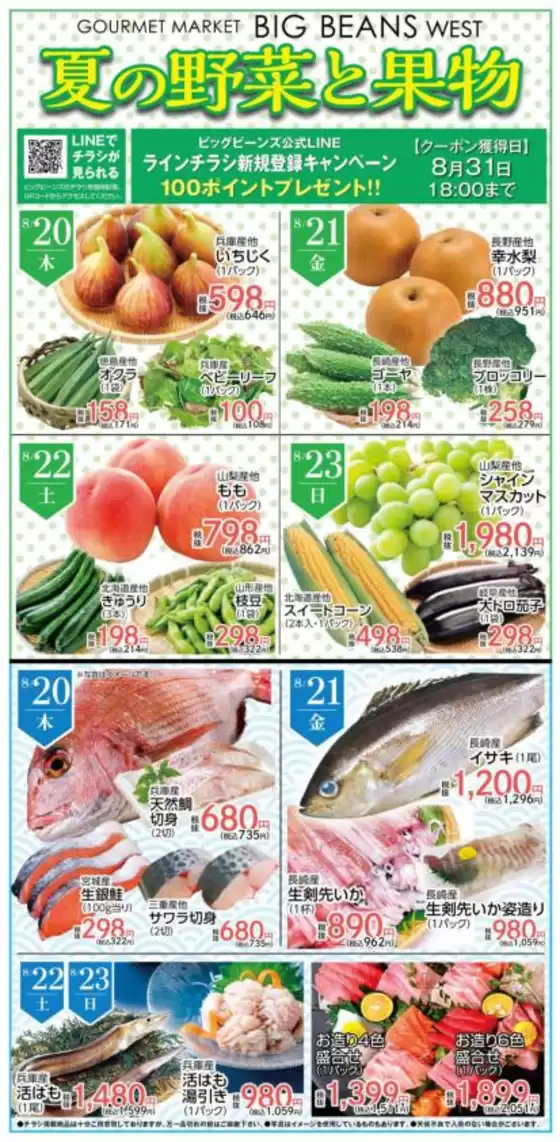 ビッグビーンズのカタログ | ウェスト本店 | 2026-08-20T00:00:00.000Z - 2026-08-23T00:00:00.000Z
