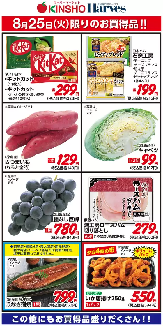 ハーベスのカタログ | 8/25限りのお買得品! | 2026-08-24T00:00:00.000Z - 2026-08-25T00:00:00.000Z