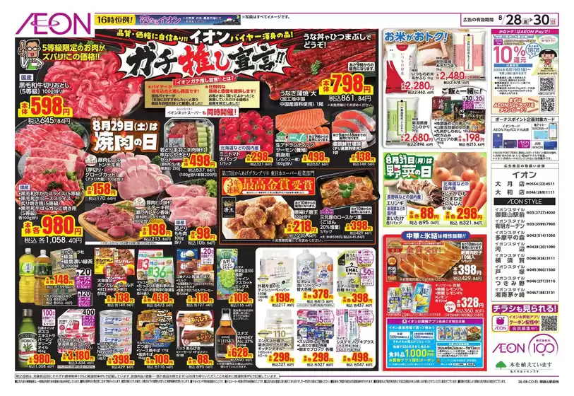 二宮町でのイオンのカタログ | 倹約家のためのトップオファー | 2026-08-27T00:00:00.000Z - 2026-08-30T00:00:00.000Z