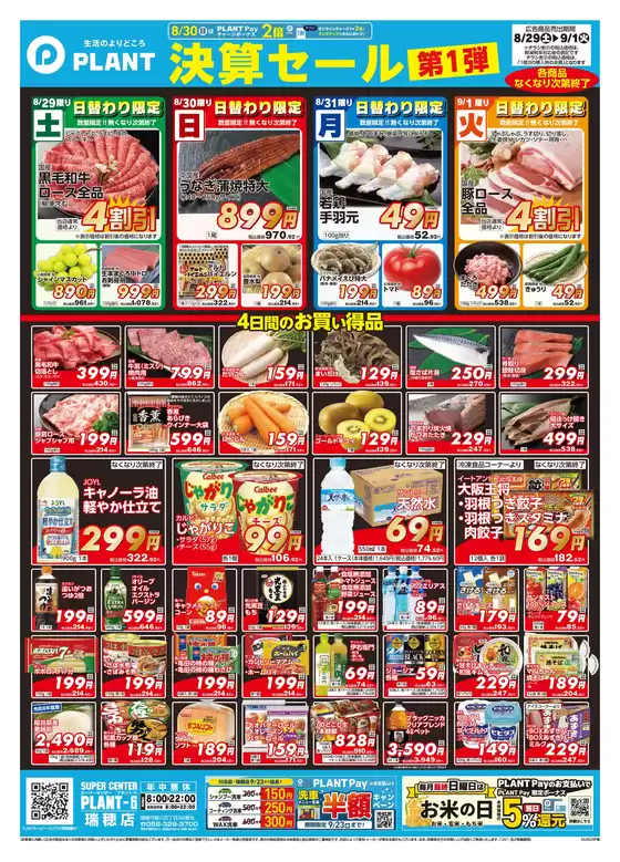 スーパーセンタープラントのカタログ | 現在の取引とオファー | 2026-08-29T00:00:00.000Z - 2026-09-01T00:00:00.000Z