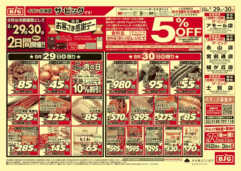 松山市でのザ・ビッグのカタログ | 現在の取引とオファー | 2026-08-28T00:00:00.000Z - 2026-09-01T00:00:00.000Z