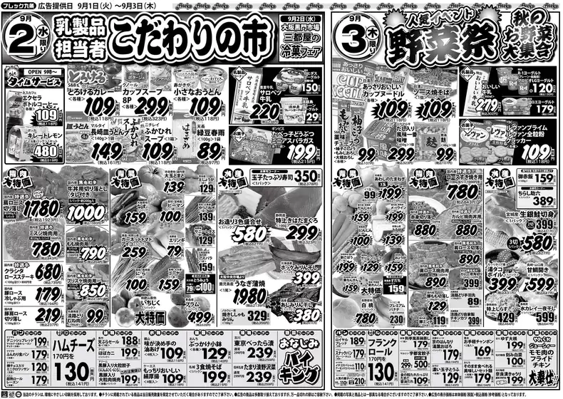 フレック九条のカタログ | 乳製品担当者こだわりの市 | 2026-09-02T00:00:00.000Z - 2026-09-03T00:00:00.000Z