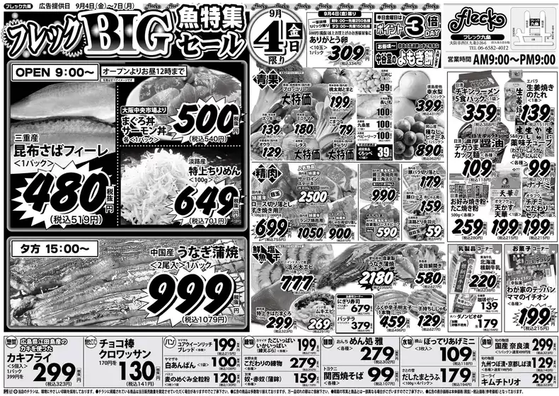 フレック九条のカタログ | フレックBIGセール | 2026-09-04T00:00:00.000Z - 2026-09-04T00:00:00.000Z