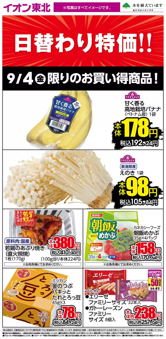 栗原市でのイオンのカタログ | 割引とプロモーション | 2026-09-04T00:00:00.000Z - 2026-09-04T00:00:00.000Z