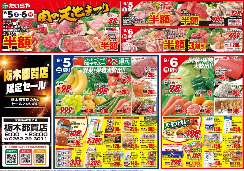 たいらやのカタログ | すべての掘り出し物ハンターのためのトップオファー | 2026-09-05T00:00:00.000Z - 2026-09-06T00:00:00.000Z