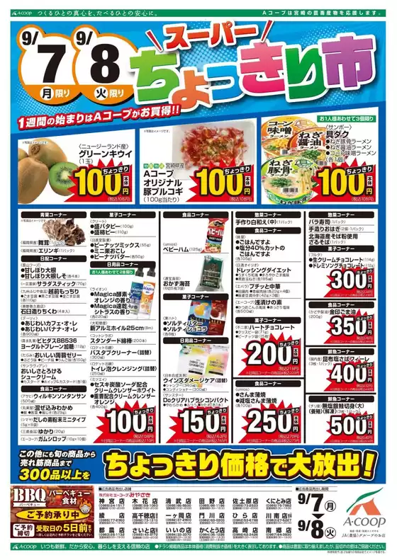 エーコープみやざきのカタログ | 魅力的なオファーを発見する | 2026-09-07T00:00:00.000Z - 2026-09-08T00:00:00.000Z