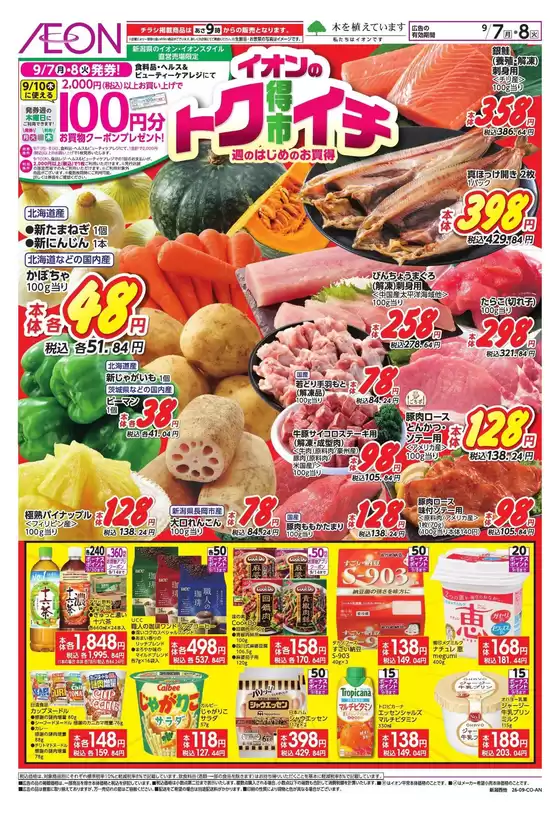 胎内市でのイオンのカタログ | すべてのお客様のための素晴らしいオファー | 2026-09-06T00:00:00.000Z - 2026-09-08T00:00:00.000Z